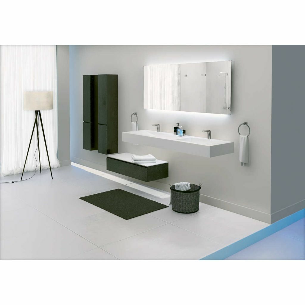 Aquasento - Meuble et plan vasque double Pure White 2